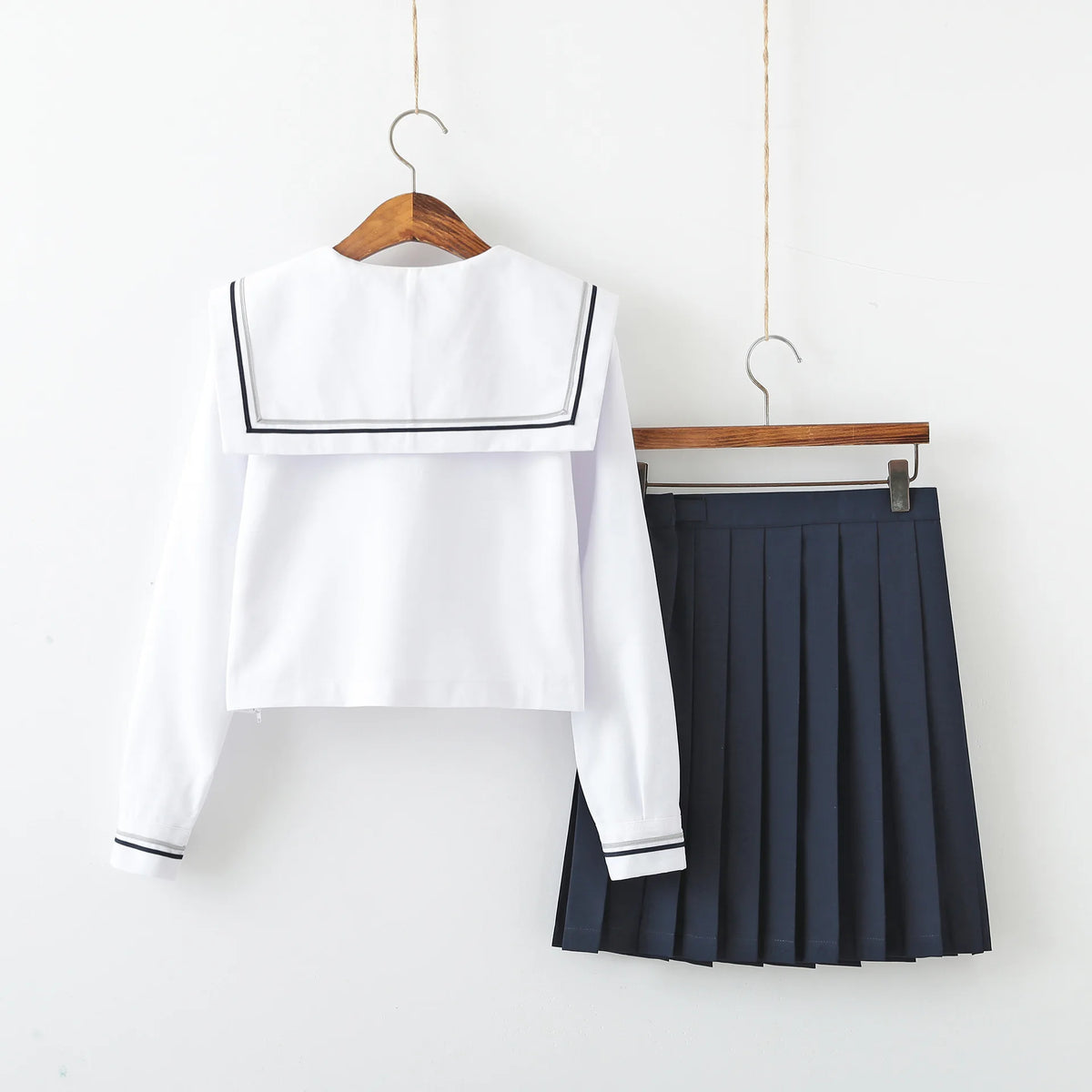 JK Uniform Full Set Basic Spring Shore Gold Two Long-sleeved Japanese Soft Girl Student College Style Sailor Suit
