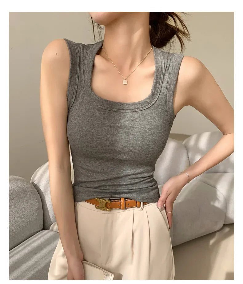 New Seamless Built-in Bra Tank Top for Women Sports Bra & Summer Sleeveless Shirt, Breathable Workout Vest with T-Shirt Combo