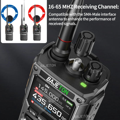 BAJETON BJ-7800 Walkie Talkie Long Range SW MW LW AM SSB CB 10W Wireless Bluetooth Phone Programming NOAA Two Way Radio RT-920