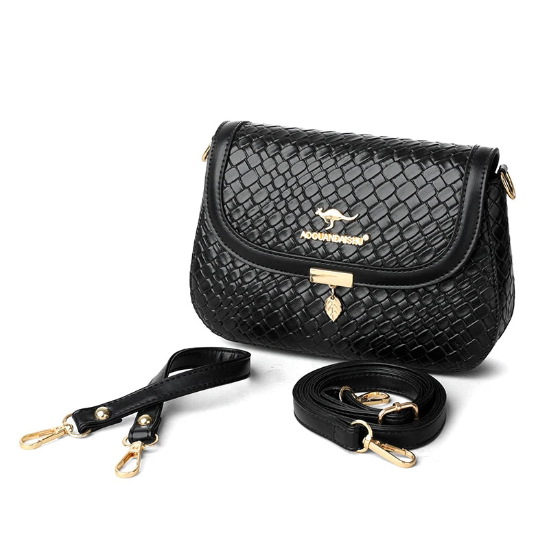 High Quality Soft Leather Purse Fashion Women Shoulder Messenger Bag Multi-pocket Wear-resistant Bag Luxury Ladies Handbag Sac