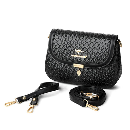 High Quality Soft Leather Purse Fashion Women Shoulder Messenger Bag Multi-pocket Wear-resistant Bag Luxury Ladies Handbag Sac