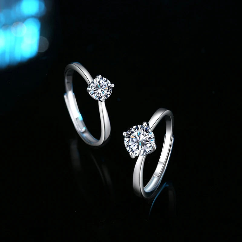 Moissanite Women's Ring Real 925 Sterling Silver D Color Shining Ring With Certificate Proposal Luxury Jewelry Gift