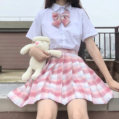 Japanese Bow Tie Skirt Set Student Pleated Skirt Jk Uniform Korean School Sexy Girl Preppy Style Seifuku Japanese School Uniform
