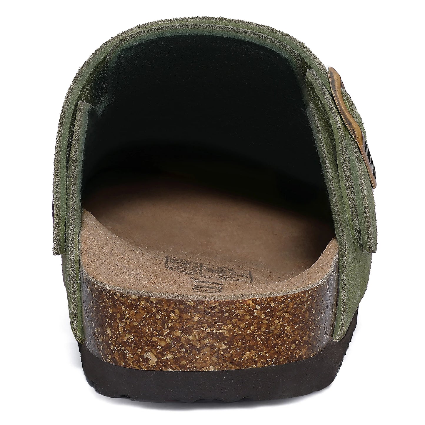 Kidmi New Cow Suede Women's Potato Shoes With Adjustable Strap Cork Insole Mules Outdoor Unisex Clogs Slippers With Arch Support