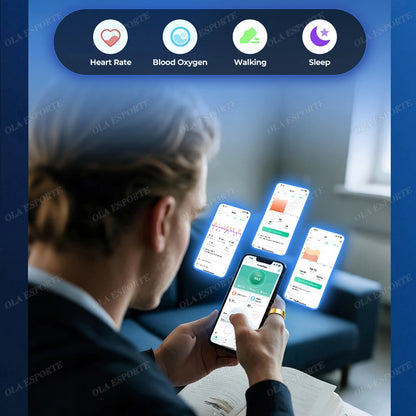 2026 New Smart Ring GPS Motion Modes Remote Control Camera Heart Rate Blood Oxygen/Pressure Outdoor Sports Waterproof Smartring