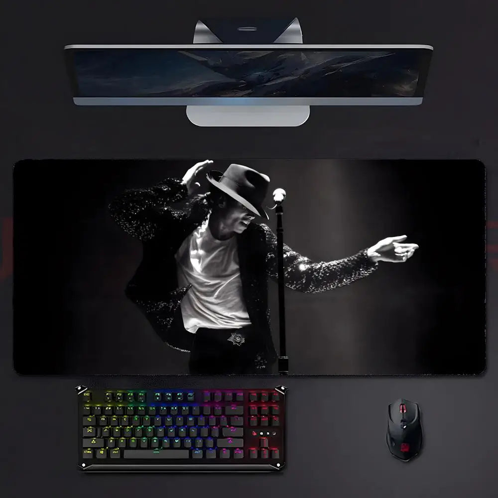 Pop Music M-Michael Jackson Mouse Pad Mousepad Large Gaming LockEdge Thickened PC Table Desk Mat