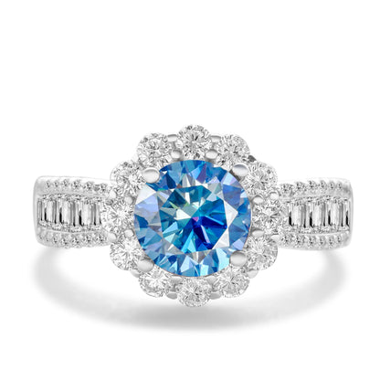 1-3ct Moissanite Wedding Rings Women 925 Sterling Silver Plated 18K White Gold Ring Engagement Promise Band Fine Jewelry Gift
