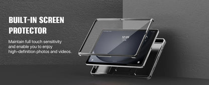 MoKo Case For Galaxy Tab A11 Plus 2025/Tab A9+ 11" 2023,Shockproof Full Body Rugged Stand Back Cover Built-in Screen Protector