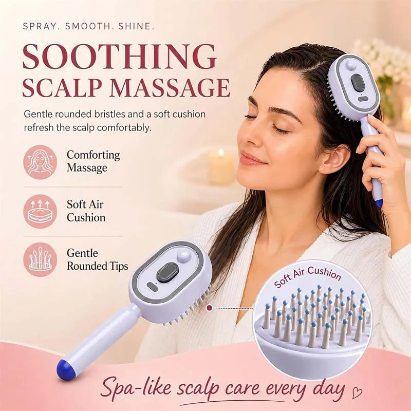 Hair Care Spray Massage Comb Vibration Scalp Massage Hairbrush Head Massager Hair Sprayer Atomizing Brush Hair Oil Applicator