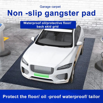 Rectangle Garage Floor Mat for Under Car Dark Grey Garage Flooring Rug Motorcycle Oil Spill Mat Absorbent Oil Garage Parking Mat