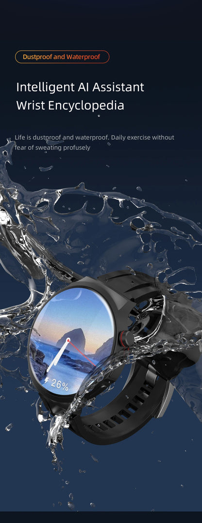 1.98-inch Amoled large Screen Smartwatch Android 13.0 Smart Watch Men With 210° Rotating Camera GPS Position WIFI Sim Card Slot