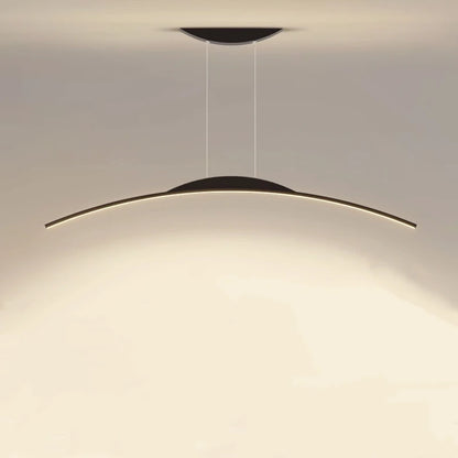Curved Arc Chandelier for Dining Room Kitchen Bar Living Bedroom Ceiling Pendant Lamp Simple Suspension