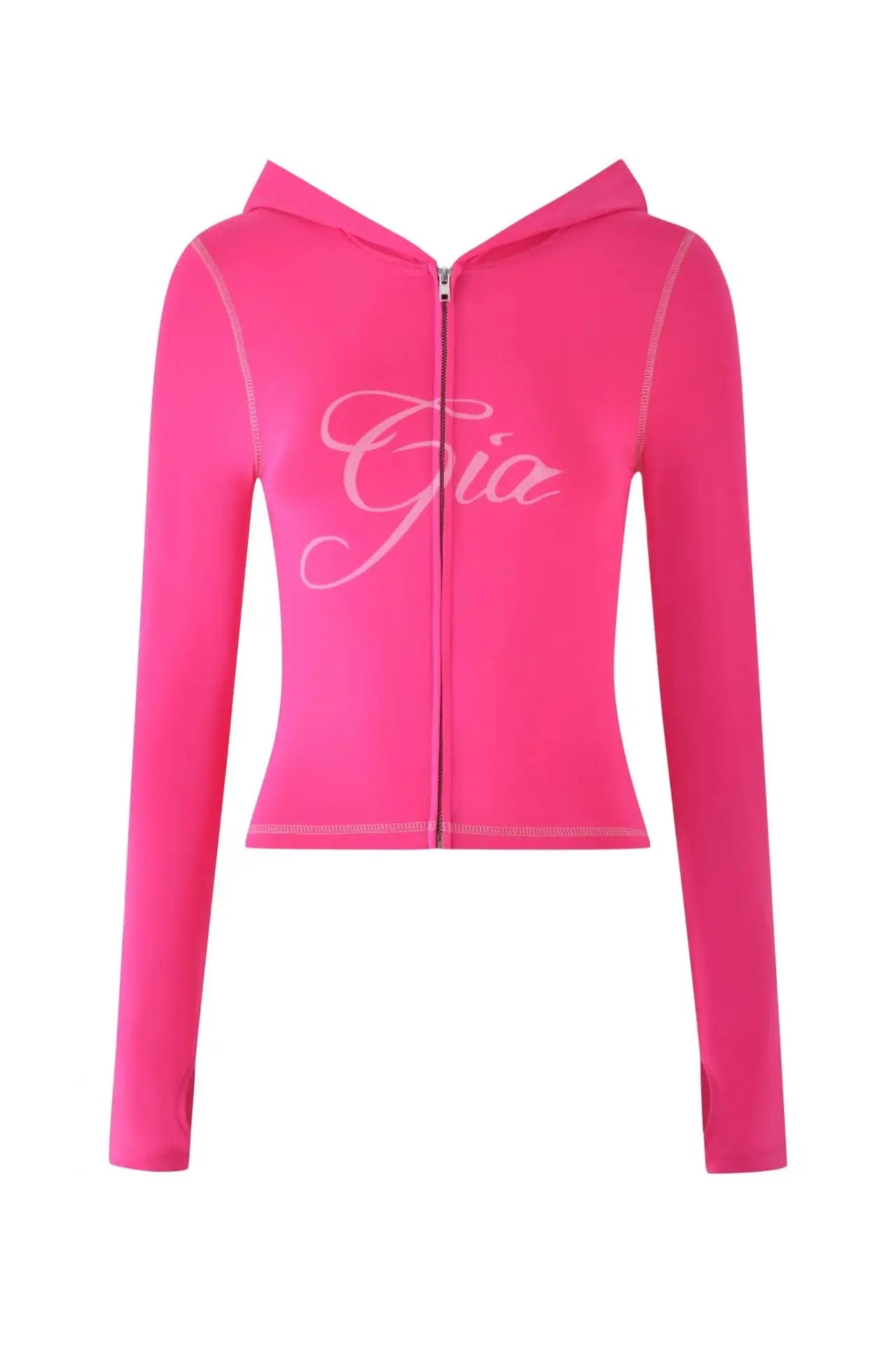 new shoulder letter printed open thread design slim fit hooded zipper short jacket shorts set