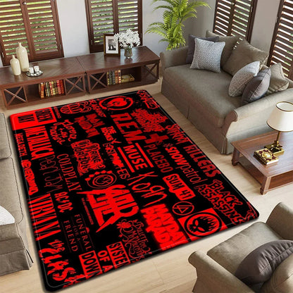 Band logo Music Rock and Roll logo Pattern Carpet Kitchen Mat Doormat Bedroom FloorDecoration LivingRoom Bathroom Anti-slip Rug