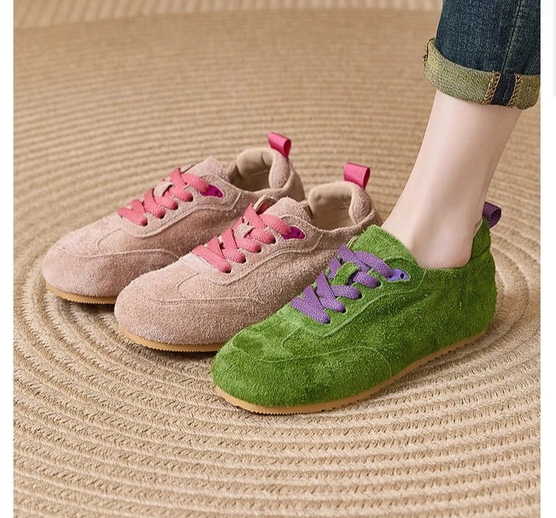 Women's 2026 New Suede Boodles Shoes, Women's Flat Training Shoes, Women's Sport Shoes Luxury Designer Shoes for Women