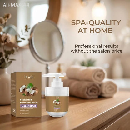 100g Coconuts Oil Facial Hair Removal Creams,Gentle Facial Depilatory Cream,Non-Irritating Depilatory Cream,For Underarms Legs