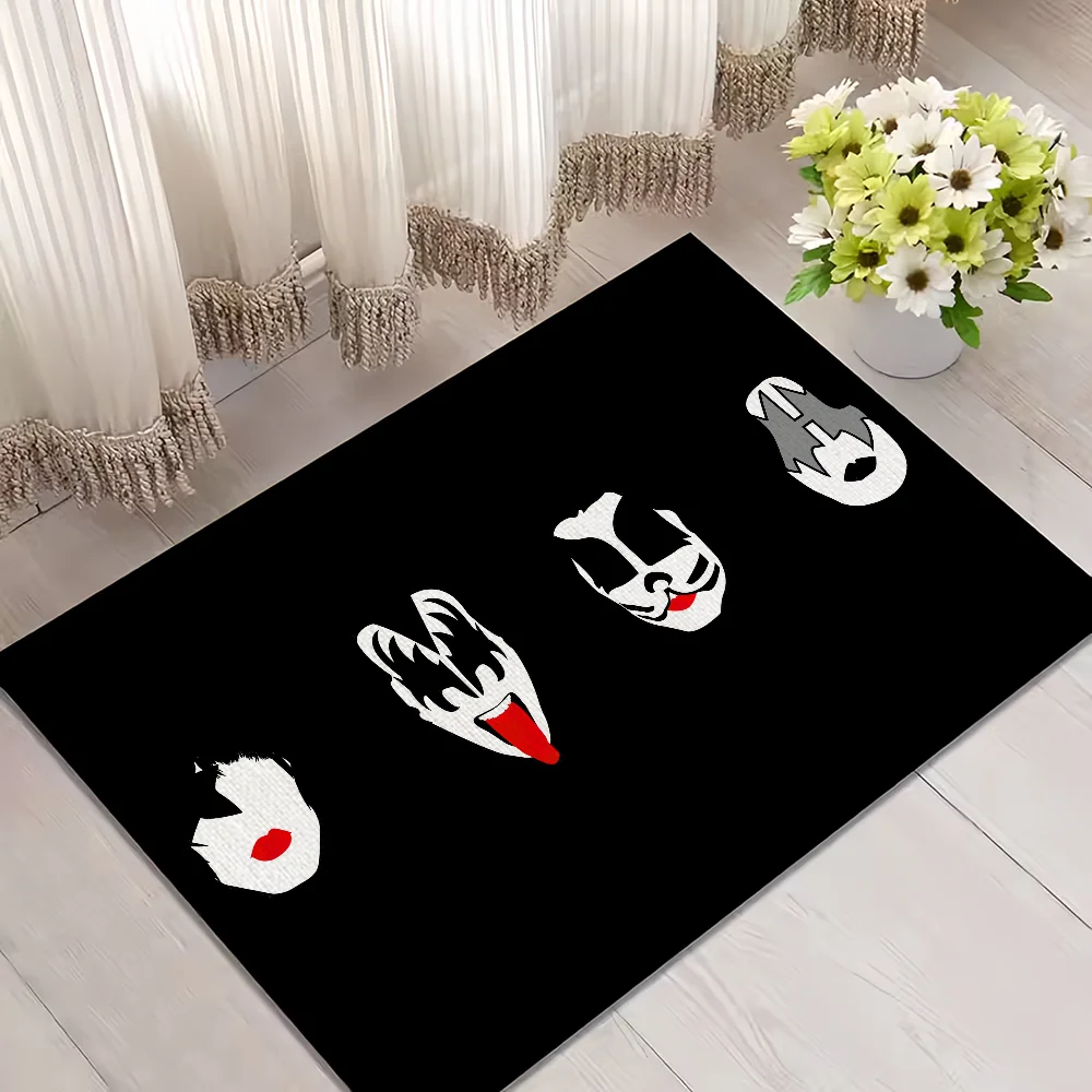 Rock Band Kiss Band Door Mat Welcome Entrance Balcony Bathroom Floor Non-slip Rug Bedroom Carpet Home Decoration