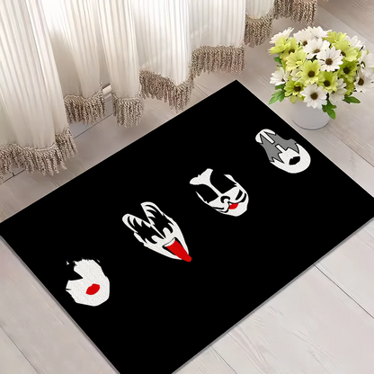 Rock Band Kiss Band Door Mat Welcome Entrance Balcony Bathroom Floor Non-slip Rug Bedroom Carpet Home Decoration