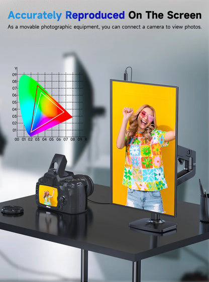 UPERFECT UColor T3 UHD 23.8" 4K PC Monitor HDR Computer Display With LS Stand VESA USB C For Laptop PC MAC Extend Second Screen