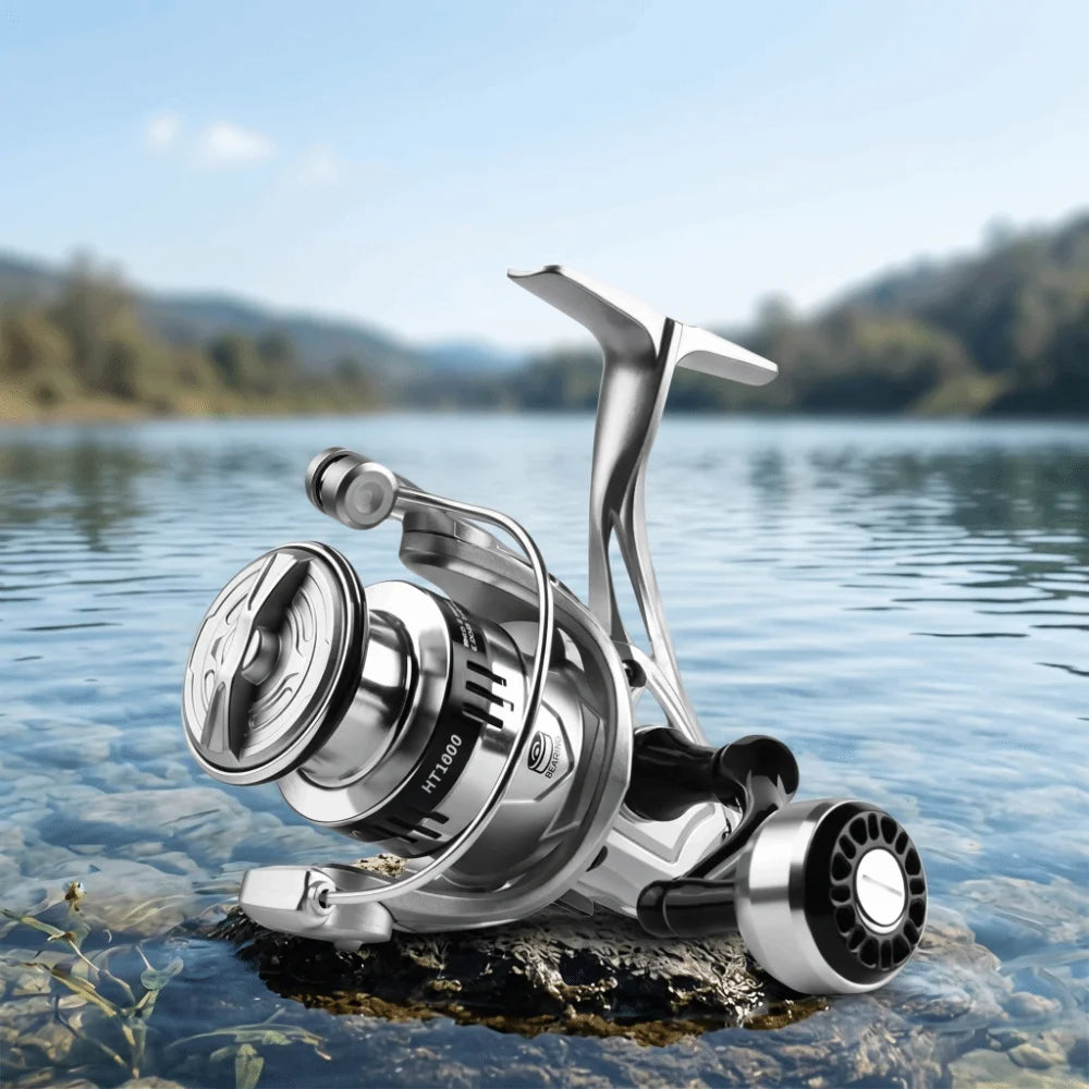 Fisherman Metal Spool Spinning Reel 5.2/1 Gear Ratio Heavy Duty Bait Cast Reel Comfortable Smooth Fishing Reel Lake Fishing