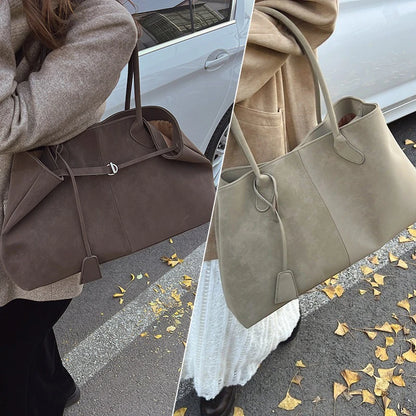 Vintage Casual Tote Bag New Large-capacity Handbag Europe America Popular Hot Selling Underarm Bag High-quality Pu Commuter Bags