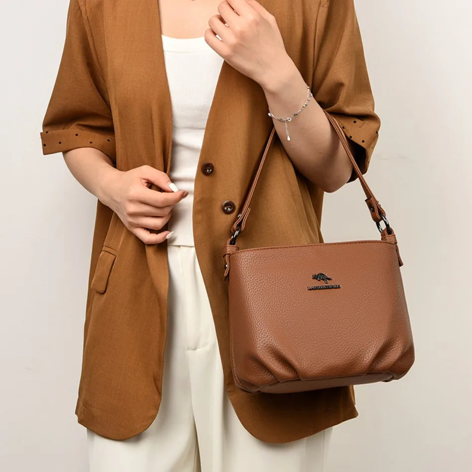 Luxury Shoulder Bags for Women 2026 New Designer Soft Leather Crossbody Bags Casual Messenger Sac Women Bag Purses and Hangbags