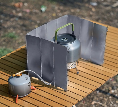 8/10/12/14/16Plates Stove Windscreen Aluminum Alloy Stove Wind shield with Drawstring Bag For Camping Burner Windproof Screen
