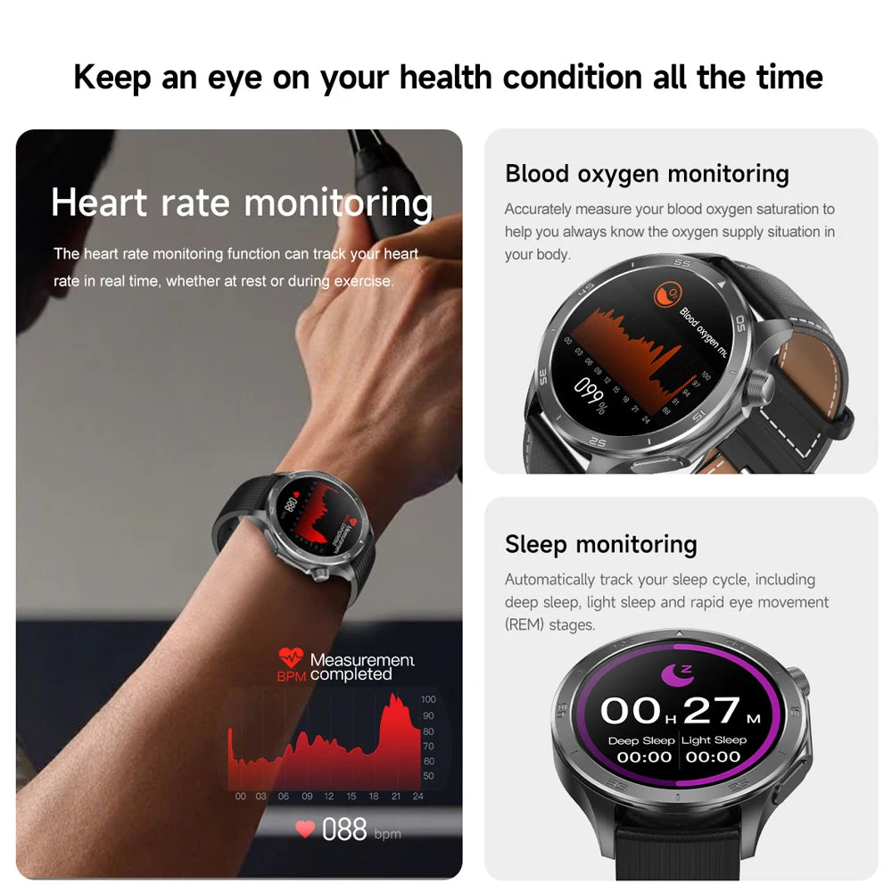 2025 New For OPPO Watch X2 GPS Smart Watch Men High-end Business Men Bluetooth Call IP68 Waterproof Fitness Tracker Smartwatches