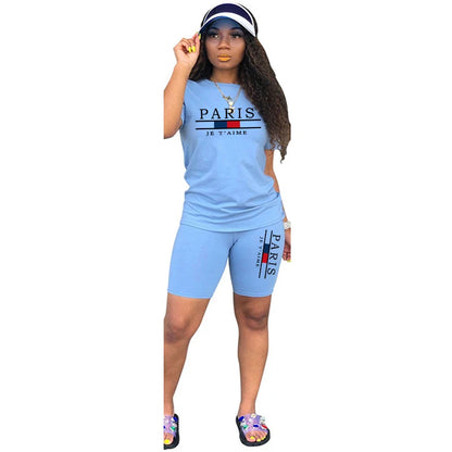Women T-Shirts New Quality Casual Woman Clothing Summer Two Piece Set for O-Neck Shorts Daily Short Sleeve Tracksuit Hot Sales