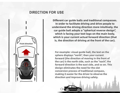 LED Light Electronic Compass, High Precision Pivoting Navigation Compass for Boat Car Marine Use