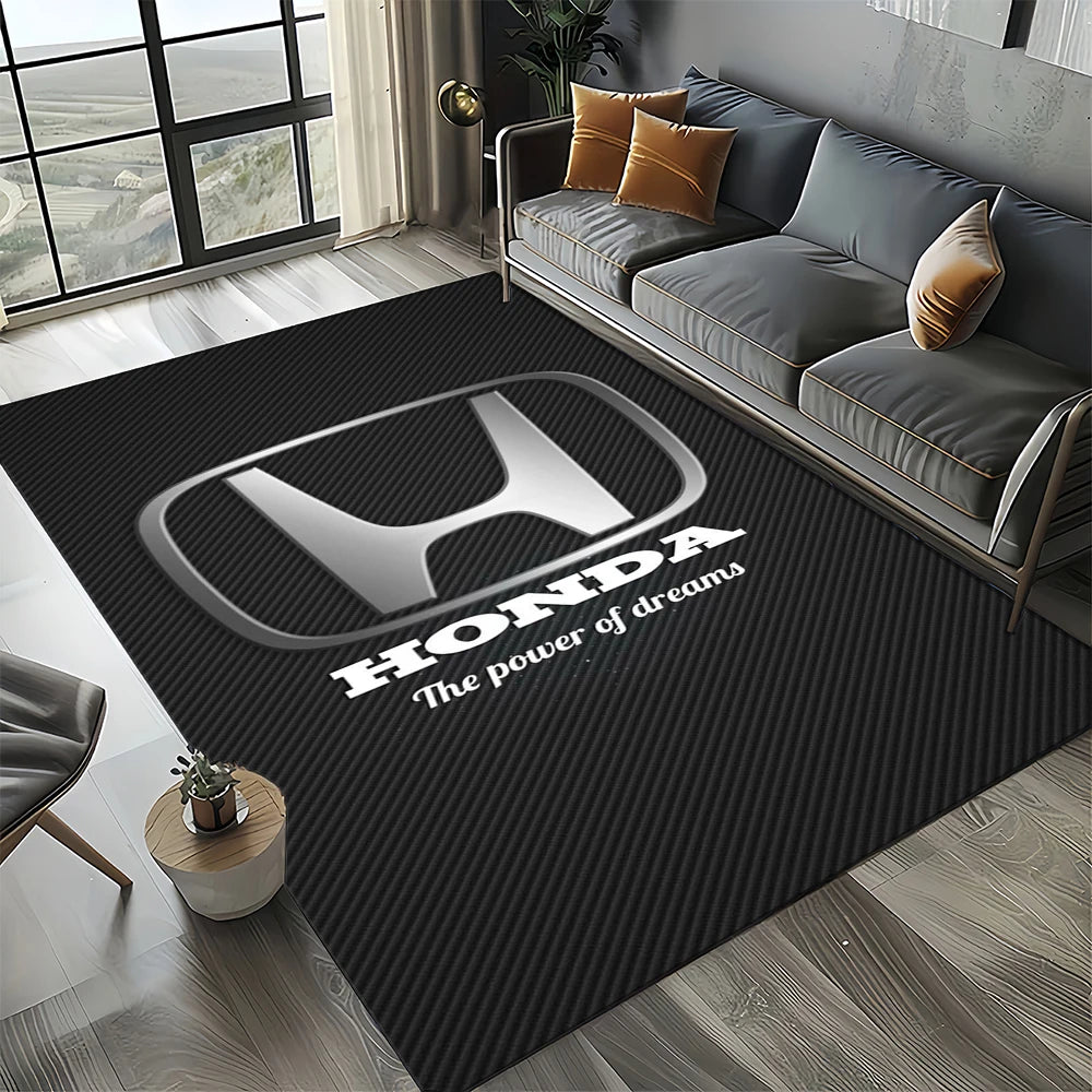 Racing Car H-HONDA HRC Motorcycle Carpet Rug for Living Room Bedroom Home Sofa Decoration,Kids Area Rug Non-slip Floor Mat Gift