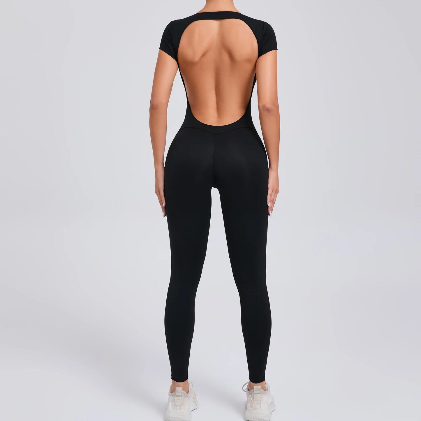 2025 Yoga Jumpsuit Fitness Sports Overalls Gym Clothing Set Wear Pilates Workout Clothes Women Short Sleeves Outfit Activewear