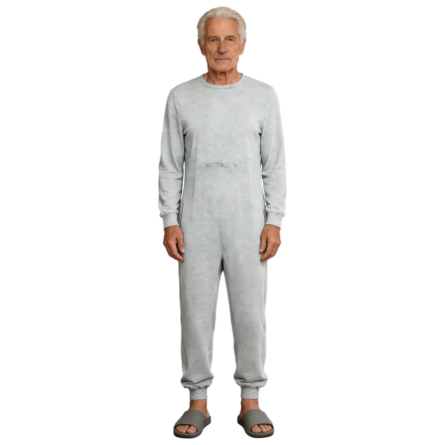 Men Women Special Needs Adaptive Clothing Elderly Alzheimer ASD Anti-Strip Jumpsuit Back Zipper Bodysuit Daily Wear Homewear