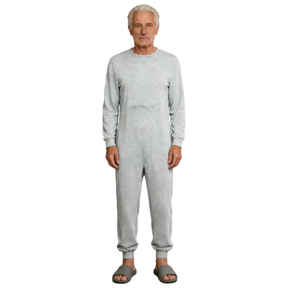 Men Women Special Needs Adaptive Clothing Elderly Alzheimer ASD Anti-Strip Jumpsuit Back Zipper Bodysuit Daily Wear Homewear