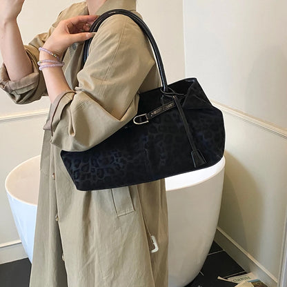 Fashionable Leopard PU Leather Shoulder Bags for Women 2026 Luxury Designer Brand Trend Tote Bag Females Short Handle Handbags