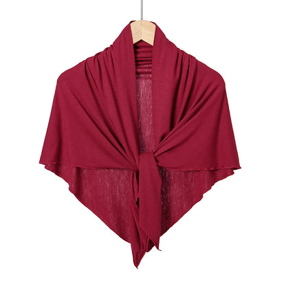 New Triangle Jersey Hijab Scarf For Women Muslim Shawls Headscarf Wraps Solid Color Scarves Head Wrap Islamic Turban Headband