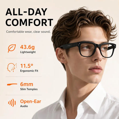 New AI Smart Glasses 13MP HD Camera 1200P Video  Multiple Languages Translation WiFi Sunglasses Bluetooth Call Music Men Women