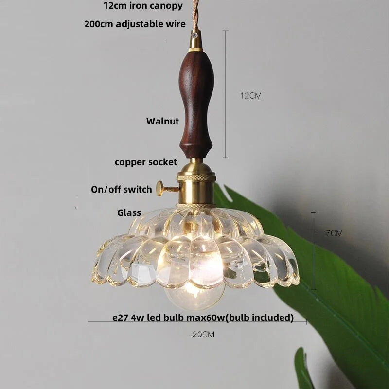 IWHD Knob Switch LED Pendant Lamp Bedroom Restaurant Cafe Luxury Crystal Glass Nordic Modern Interior Home Decor Hanging Lights