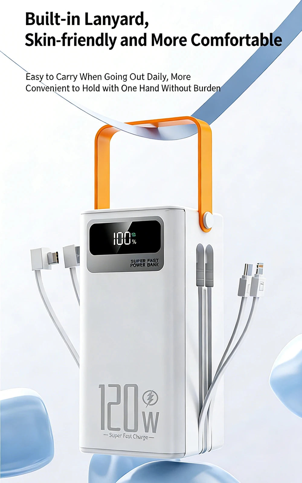 Gaiaray 80000mAh 50000mAh Portable Power Bank Fast Charging Power Station Emergency Power Bank Solar Generator For Camping Phone