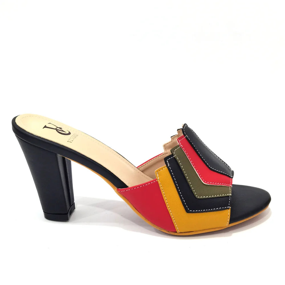 2023 Black Color Comfortable Heels Italian Lady Shoes with Matching Bag for African Women Shoes and Bag Set