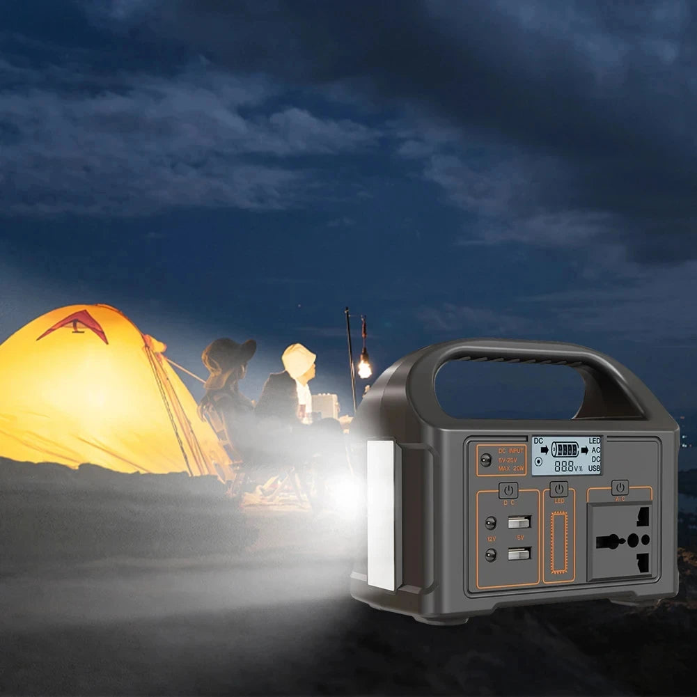 jsdsolar 100W Portable Power Station Power Generator 110V 220V LED Light Emergency Solar Power Bank for Outdoor Camping Travel