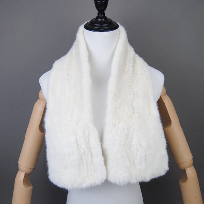 Fashion Women Winter Real Mink Fur Scarf Lady Warm Soft Genuine Mink Fur Scarf Shawl Fashion Luxury 100% Natural Mink Fur Scarfs