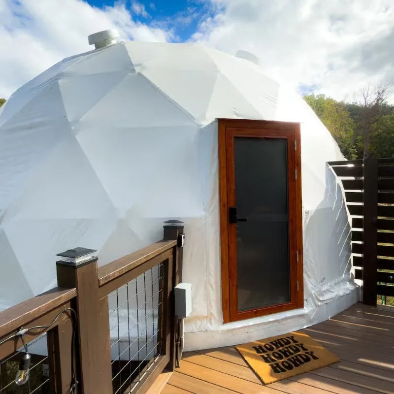 Flame Retardant Geodesic Dome Liner, Aluminum Foil Thermal Canvas Inner Cover for Outdoor Glamping Tent Accessory