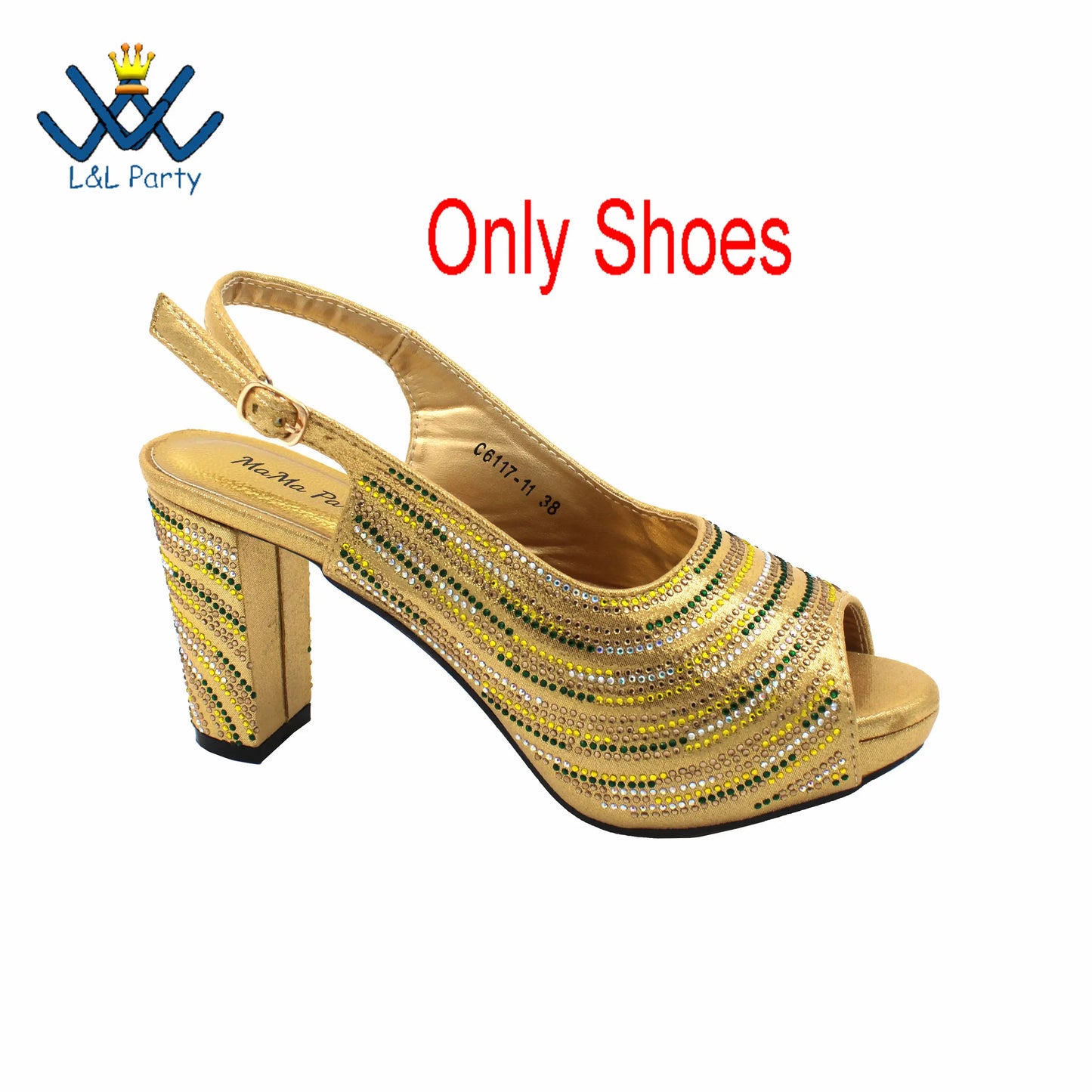 2023 Classics Peep Toe Lemon Green Color Hot Sale Sandals High Quality Women Shoes and Bag Set with Platform for Brithday Party