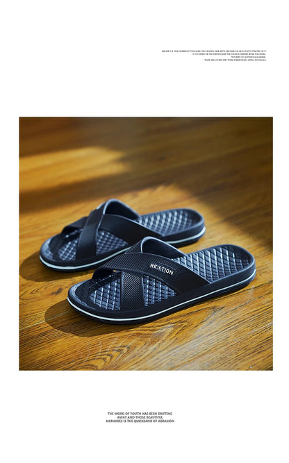 Men's Shoes Straps Comfy Open Toe Breathable Slippers Light Non Slip Durable Soft Sole Slides for Men Outdoor Activities Sandals