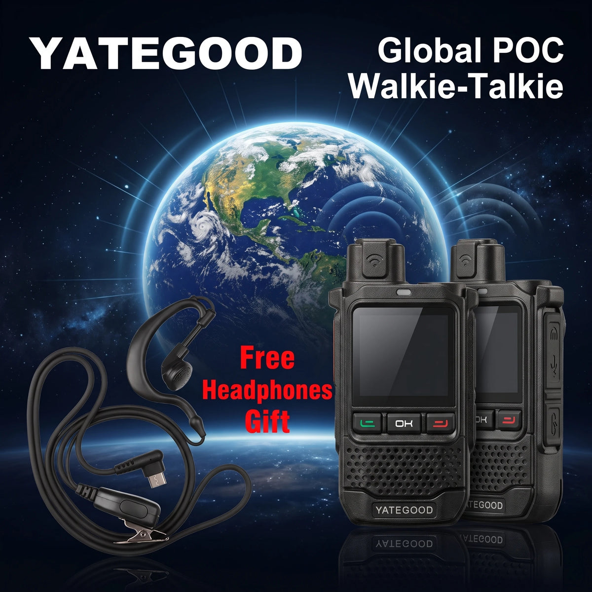 Profissional  3G 4G Walkie Talkie Global 5000KM GPS Network Poc Radio 100KM