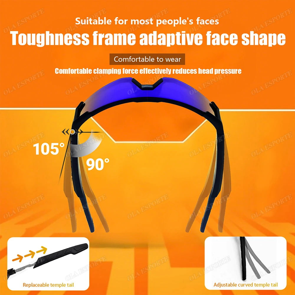 2026 New Smart Glasses Bluetooth Call Audio Music Player Glasses Smart Sunglasses UV Anti Glare Man Glasses for Outdoor Cycling