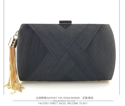 2024 New Fashion Women Evening Bags Tassel Ladies Clutch Purse Shoulder Chain Wedding Party Handbags Bags
