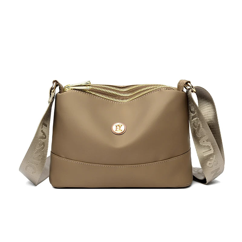 High Quality Women's Waterproof Nylon Multilayer Crossbody Bag Ladies Large Capacity Handbag Purse Female Shoulder Bags 3 Layers