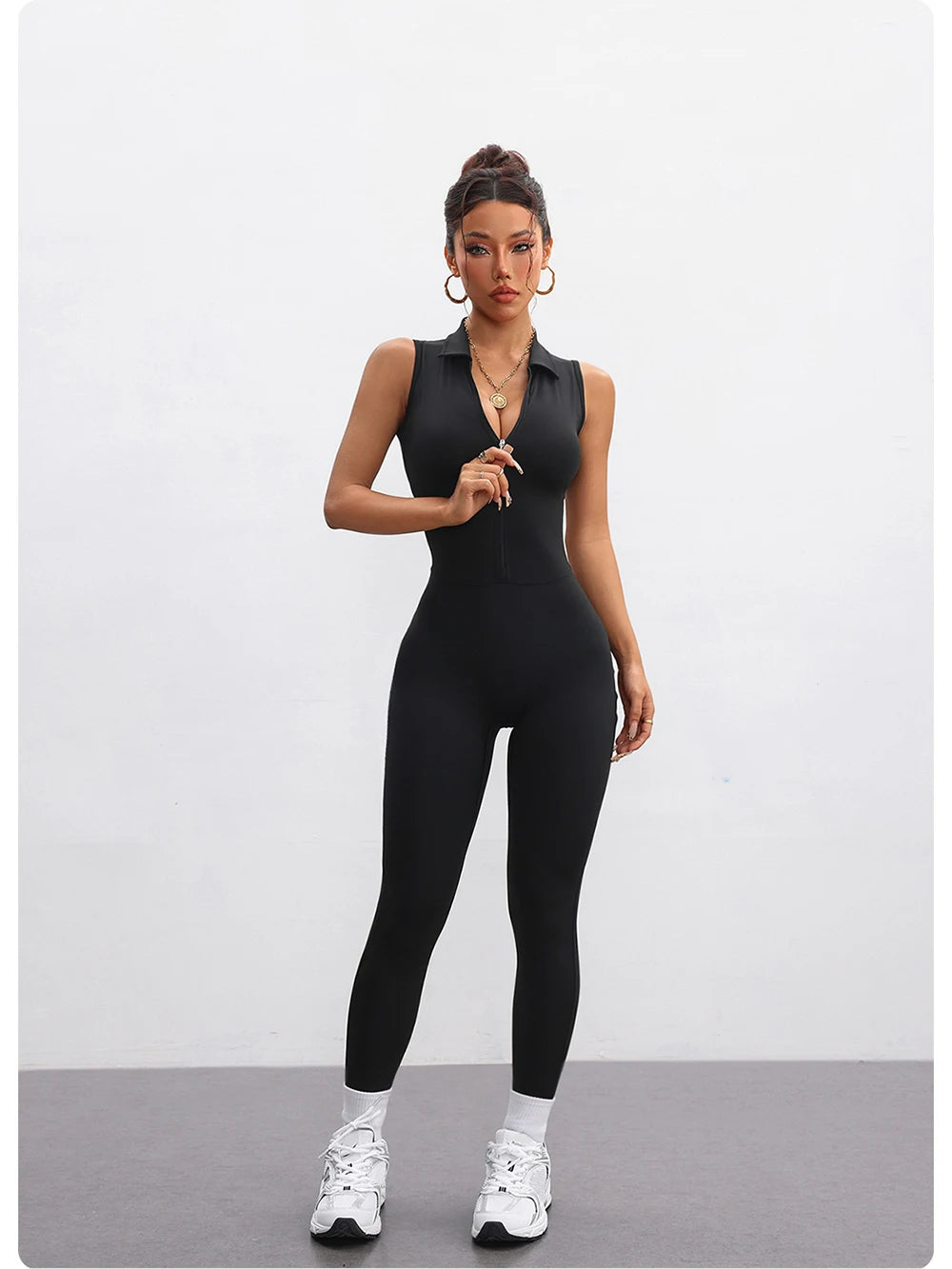 Back-Hollowed-Out Mesh One-Piece Yoga Dress Feminine Hip-Lifting Exercise One-Piece Long Pants Fitness Fashion clothing